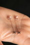 Heliophilia Silver Pendientes de Plata de Ley 925 en Oro Rosa con Diseño de Tachuelas